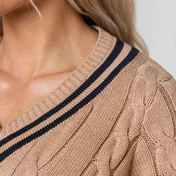 Hope & Henry 100 Percent Cotton Long Sleeve V Neck Sweater Size M - Picture 4 of 10